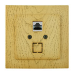 Розетка одинарная компьютерная с модулем RJ-45 NILSON Touran клен 24281044