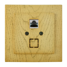 Розетка одинарная компьютерная с модулем RJ-45 NILSON Touran клен 24281044