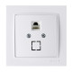Розетка одинарная компьютерная с модулем RJ-45 NILSON Thor белая 27111044