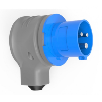 Вилка кутова 220V 3*32A поліамід IP44 Bemis BC1-3403-2130 2Р+PЕ 