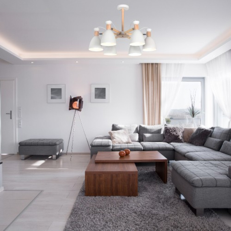 Світлодіодний світильник ARDERO AL6196-1ARD 6*E27*40W SCANDY білий 7930