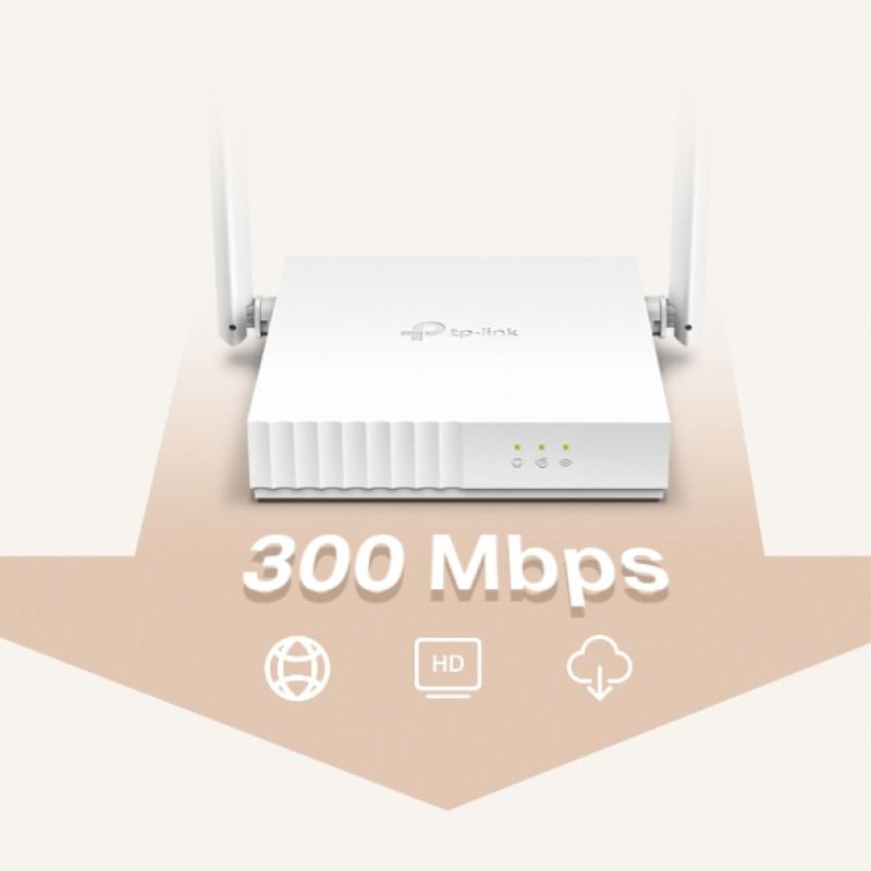 Роутер Wi-Fi TP-Link TL-WR820N, 2xLAN(10/100),1xWAN, 300Mbps (802.11n/g/b) 