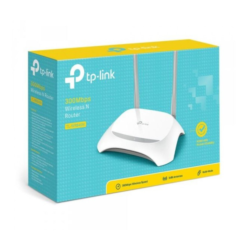 Роутер Wi-Fi TP-Link TL-WR840N, 4xLAN(10/100),1xWAN, 300Mbps (802.11n/g/b) 