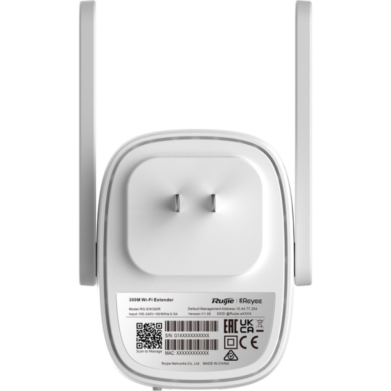 Репитер Wi-Fi Ruijie Reyee RG-EW300R 300M