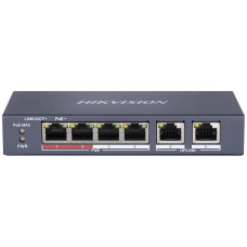 Коммутатор 4-канальный неуправляемый Fast Ethernet с поддержкой POE DS-3E0106P-E/M