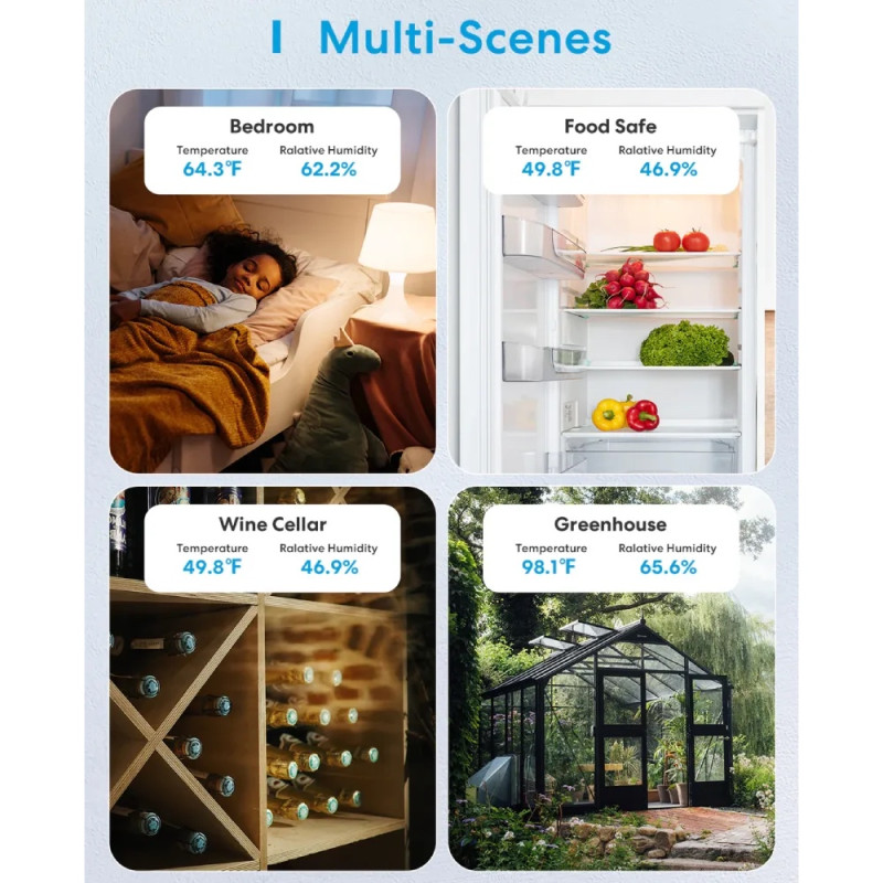 Умный датчик (сенсор) температуры и влажности MS100FHK(EU)