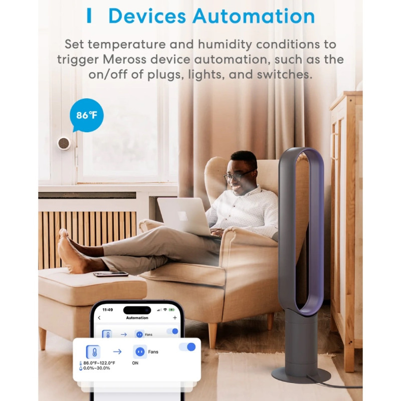 Умный датчик (сенсор) температуры и влажности MS100FHK(EU)