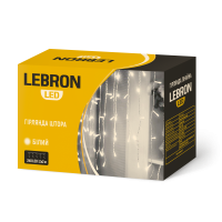 Светодиодная гирлянда LEBRON штора 2х2м, 240LED, желтая, IP20 15-18-75