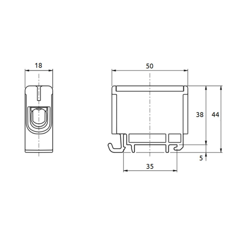Клеммник на DIN-рейку Al 6-50/Cu 2.5-50 мм² синий Промфактор ( FT1050N )