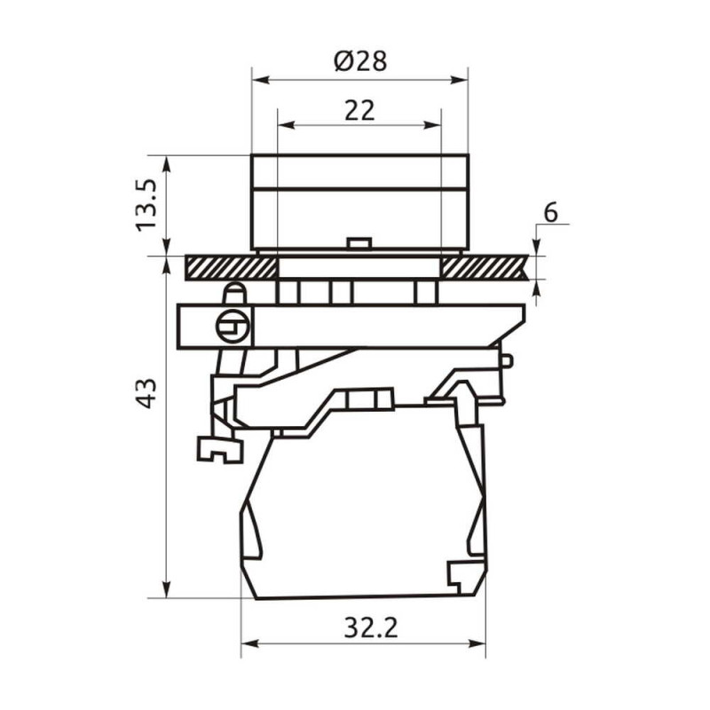Кнопка Старт FPPCPIG230 1NO зеленая без фиксации Промфактор (FP4-BW3361230)