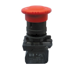 Кнопка "Грибок" FPCMRPL 1NC красная с фиксацией пластик Промфактор (FP4-BS542)