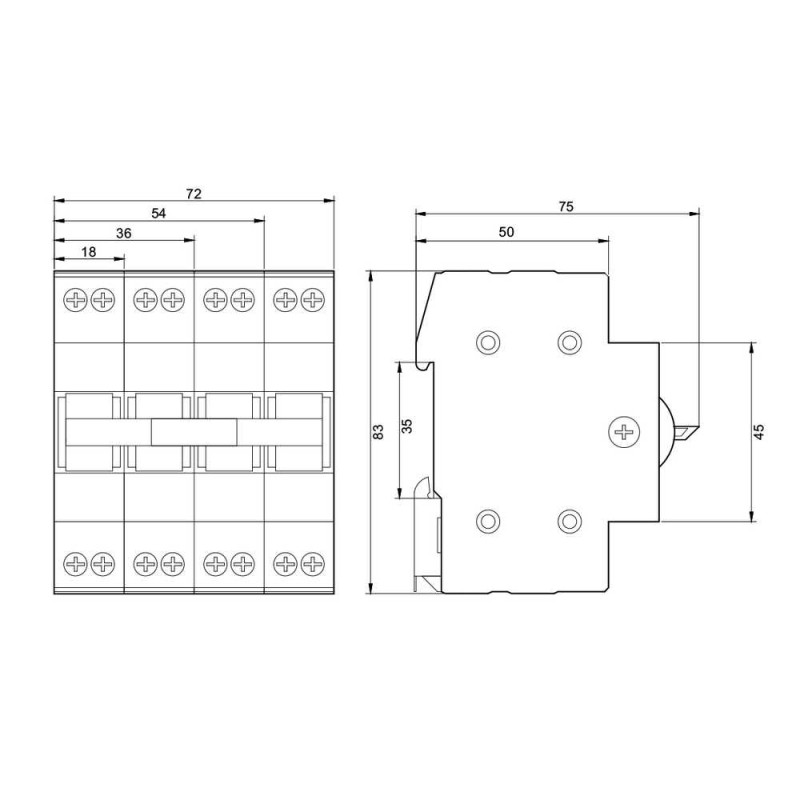Перемикач навантаження 2p 63А 1-0-2 FSD2 Промфактор ( FSD22063 )