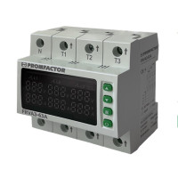 Реле контроля напряжения и тока FRVA3-63A 3ф Промфактор