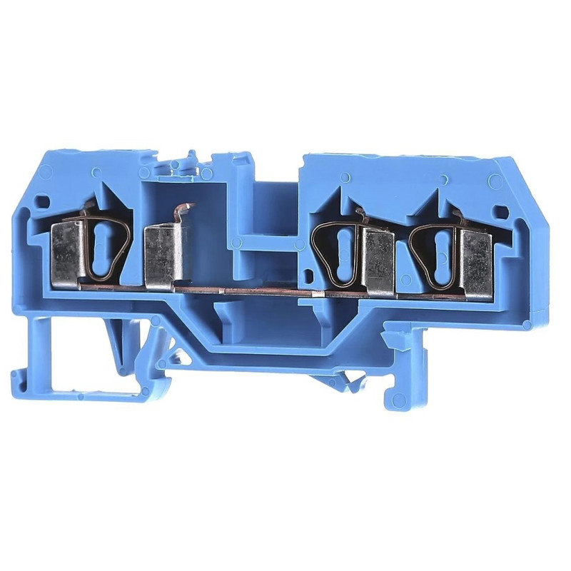 Клема шв монт WAGO блакитний 3-провідний прохідний клемник на DIN-рейку 2016-1304