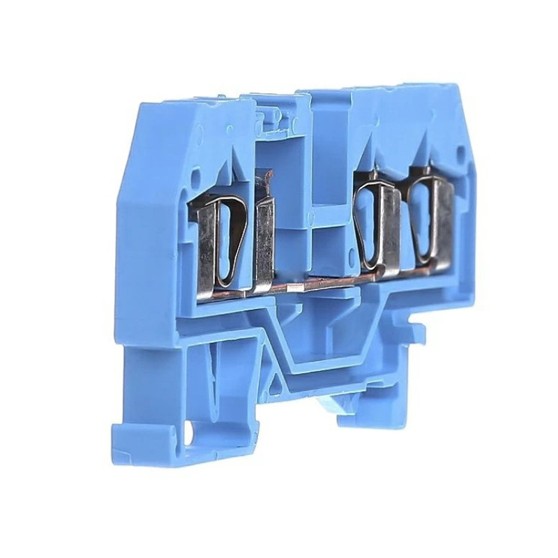 Клема шв монт WAGO блакитний 3-провідний прохідний клемник на DIN-рейку 2016-1304