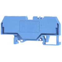 Клемма шв монт WAGO голубой 3-проводной проходной клеммник на DIN-рейке 2016-1304