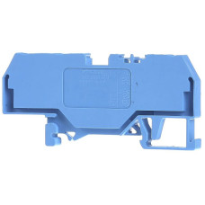 Клемма шв монт WAGO голубой 3-проводной проходной клеммник на DIN-рейке 2016-1304