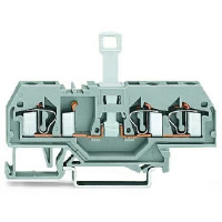 Клемма шв монт WAGO серый 3-проводной проходной клеммник на DIN-рейку 50шт