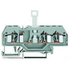 Клемма шв монт WAGO серый 3-проводной проходной клеммник на DIN-рейку 50шт