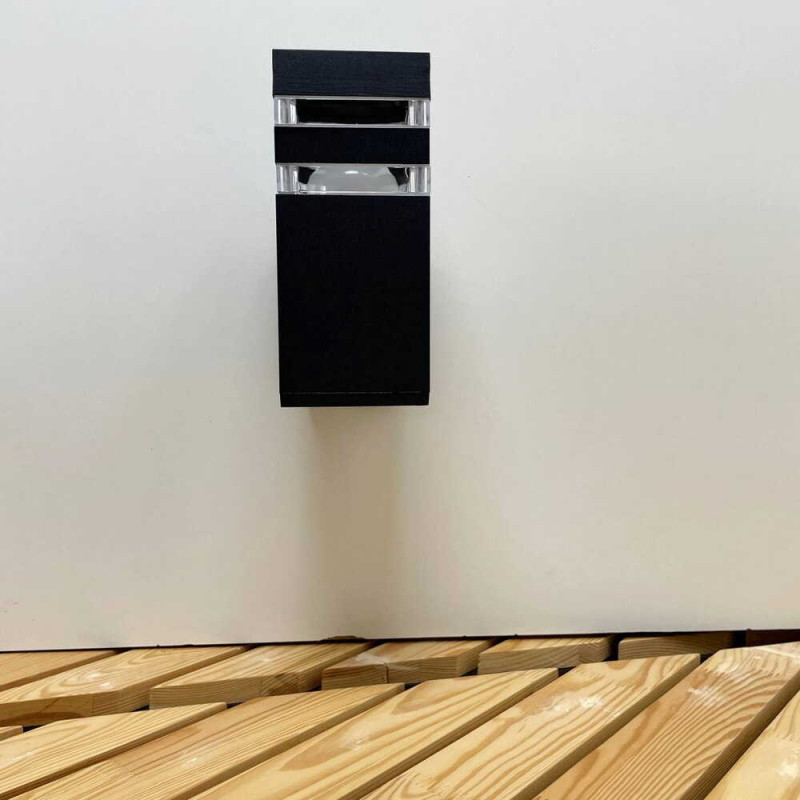 Світильник фасадний Violux TETRIS-1D 40Вт E27 IP44 чорний ( 500210 )