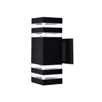 Светильник фасадный Violux TETRIS-2D 2х40Вт E27 IP44 черный ( 500220 )