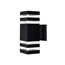 Светильник фасадный Violux TETRIS-2D 2х40Вт E27 IP44 черный ( 500220 )