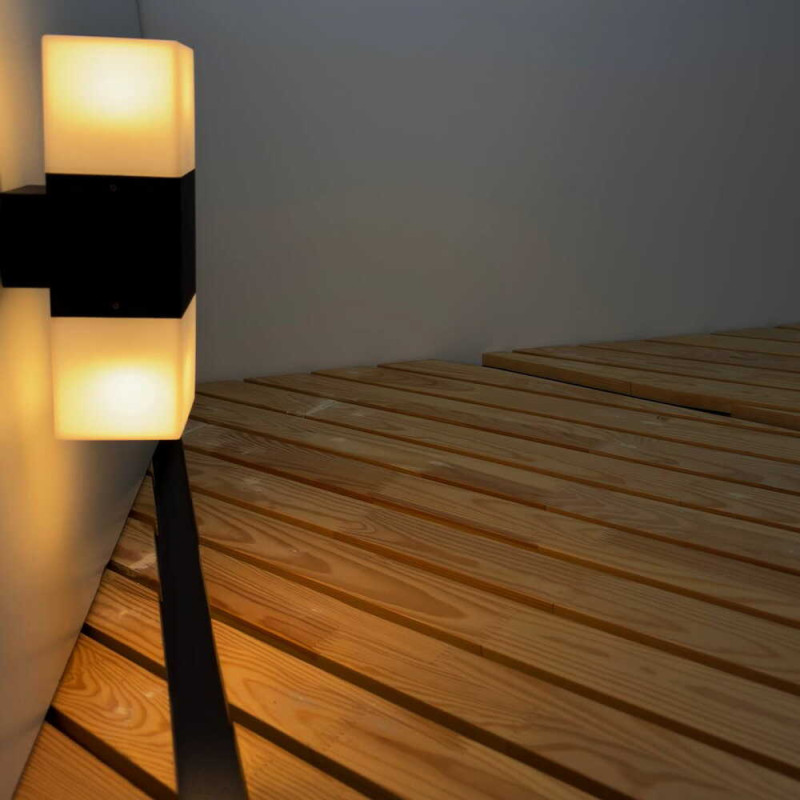 Светильник фасадный Violux QUADRO-2D 2х20Вт E27 IP44 черный ( 500250 )