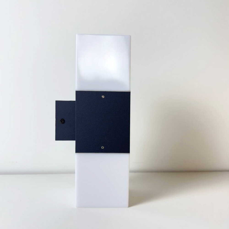 Светильник фасадный Violux QUADRO-2D 2х20Вт E27 IP44 черный ( 500250 )