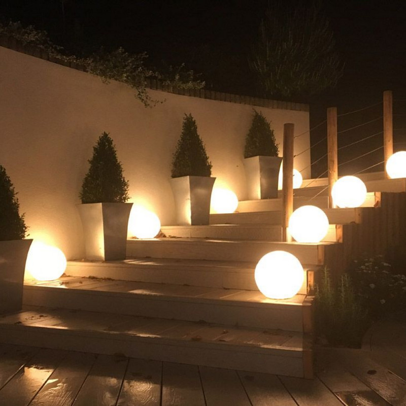 Светильник садово-парковый ШАР 200мм призматик молочный ( 310301 )