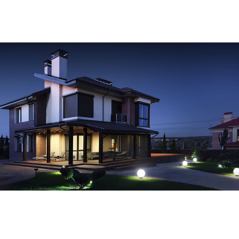 Светильник садово-парковый SFERA 200мм дымчатый призм 20W Е27 IP44 Violux ( 505120 )