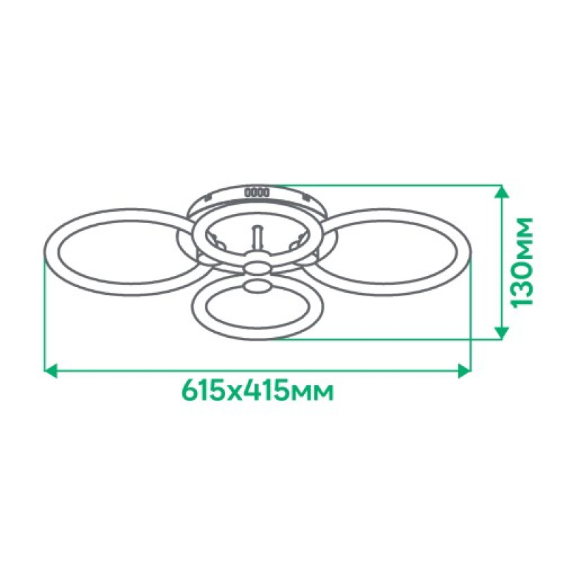 Светодиодный Smart светильник ARDERO AL6134-1ARD 76W 3000K-6500K FELICITY GOLD круг (80072)