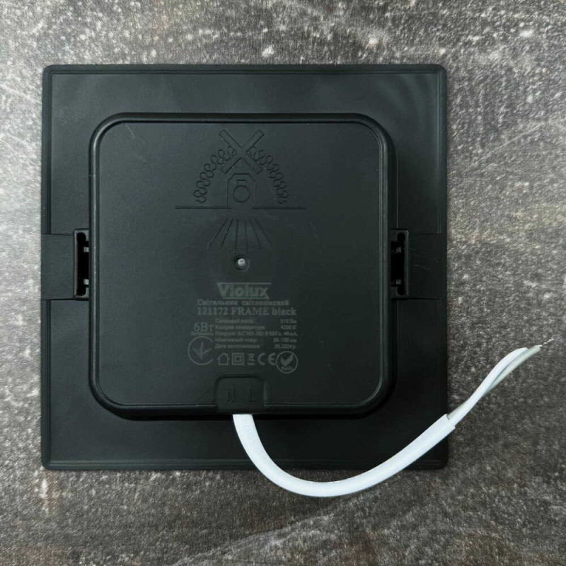 Светильник LED даунлайт Violux FRAME 6W 4200K квадрат IP20 черный ( 121172 )