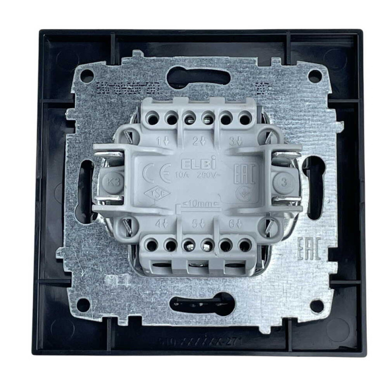 Выключатель EL-BI VEGA черный матовый звонок ( 510-014800-207 )