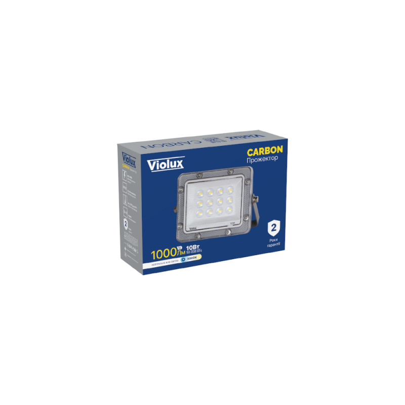 Прожектор LED Violux CARBON 10W 5000K 1000lm IP65 ( 400132 )