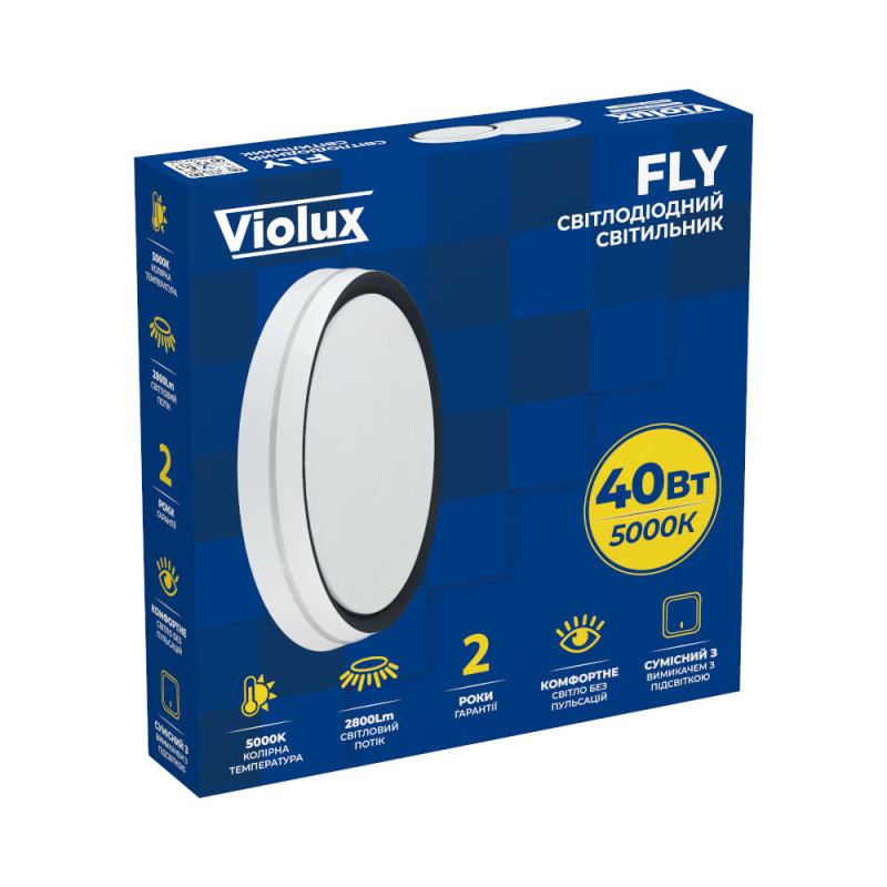 Светильник потолочный LED Violux ДББ FLY 40W 5000K IP20 круг ( 200160 )