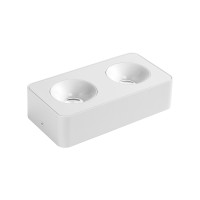 Светильник точечный накладной спот Violux SIDNEY-2L 20W 4000K 1800LM квадрат белый ( 330461 )