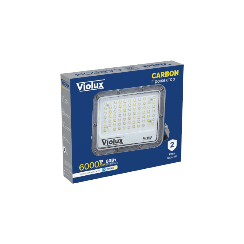 Прожектор LED Violux CARBON 50W 5000K 6000lm IP65 ( 400162 )