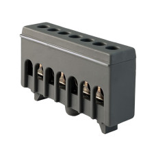 Клемма конечная изолированная 6x9мм 7 отв серая Промфактор ( FMD807GR )