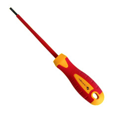 Отвертка диэлектрическая плоская, 3 х 100 мм, 1000 V, сталь S2