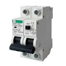 Дифференциальный автомат FAP1-AC 2P C16 30мА Промфактор ( FAP01C16030AC )