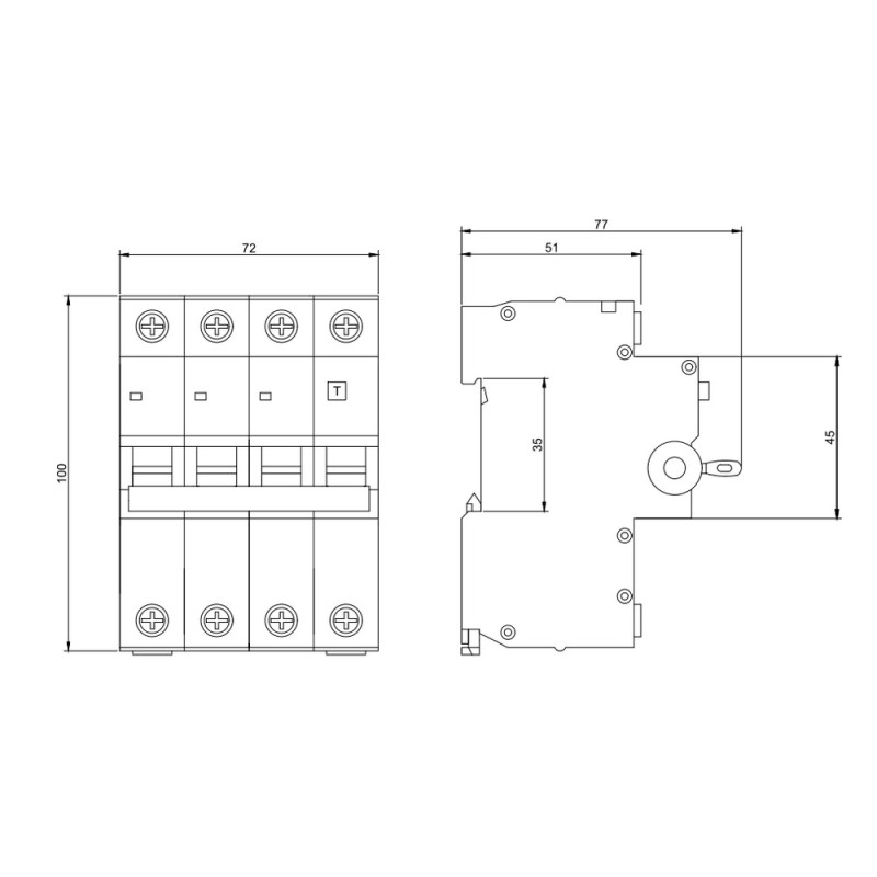 Дифференциальный автомат FAP1-AC 4P C16 30мА Промфактор ( FAP01C160304AC )