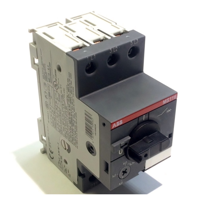 Автомат защиты двигателя ABB MS116-6.3 (4A-6,3А) ( 1SAM250000R1009 )