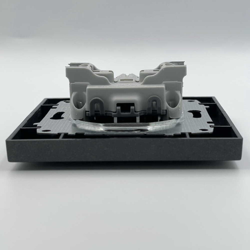 Розетка EL-BI VEGA антрацит матовий 1-на без заземлення ( 510-016700-215 )