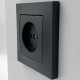 Розетка EL-BI VEGA антрацит матовий 1-на без заземлення ( 510-016700-215 )