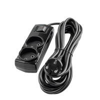 Удлинитель Violux 2р 3м без заземления с выключателем черный (920382)