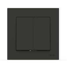 Выключатель EL-BI VEGA антрацит матовый 2-кл ( 510-016700-202 )