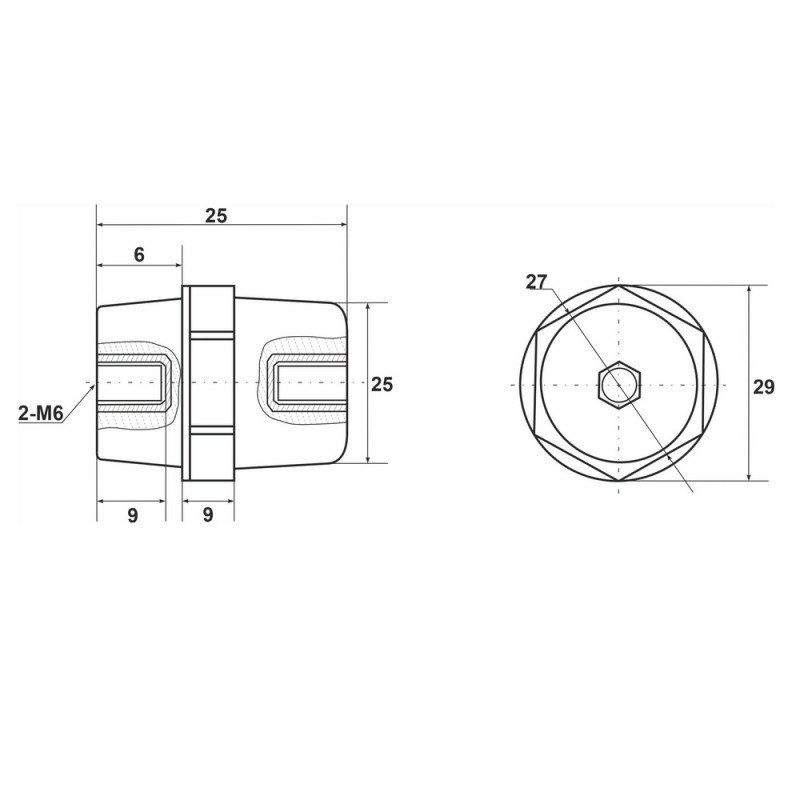 Изолятор-держатель SM 25 Промфактор ( SM256R )