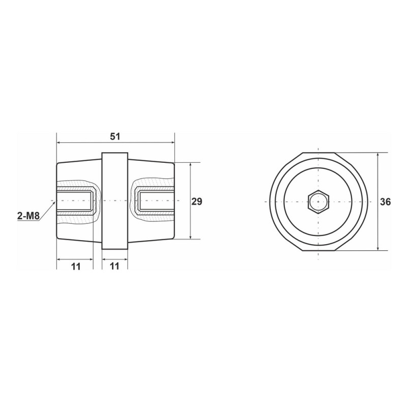 Изолятор-держатель SM 51 Промфактор ( SM518R )