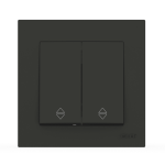 Вимикач EL-BI VEGA антрацит матовий 2-кл прохідний ( 510-016700-211 )