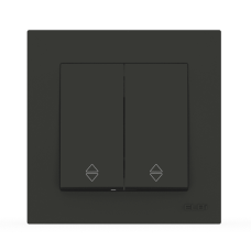 Выключатель EL-BI VEGA антрацит матовый 2-кл проходной ( 510-016700-211 )